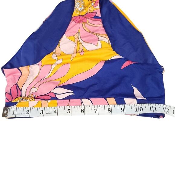 Trina Turk Fold Over High Waist Bikini Bottom - Picture 4 of 12